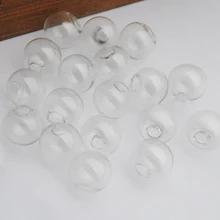 10 шт./лот 10/12/14/16/18/20 мм Стекло пузырь Стекло флакон пустой шар DIY Стекло Подвеска из стеклянного флакона Желание Ювелирные изделия Кулон