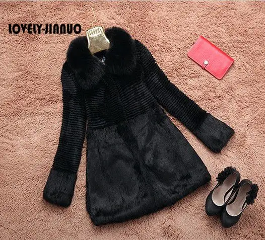 Des Veste D'hiver Plus Naturel Taille Nouveau Manteau La Véritable 2018 De Fourrure Gratuite F Longue Cisaillé Arrivent Lapin Femmes 569 Livraison LjSUMVzqGp