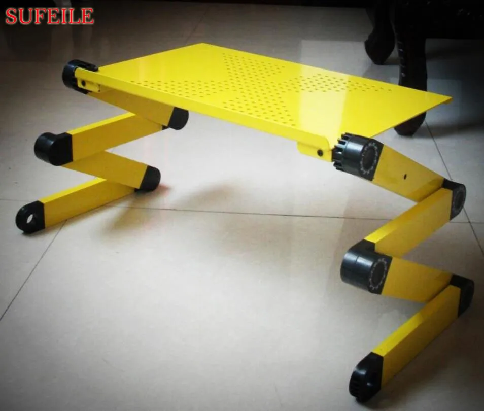  SUFEILE laptop stand MultiFunctional Folding Laptop Table Desk Bed Sofa Tray 360 rolling Adjustable