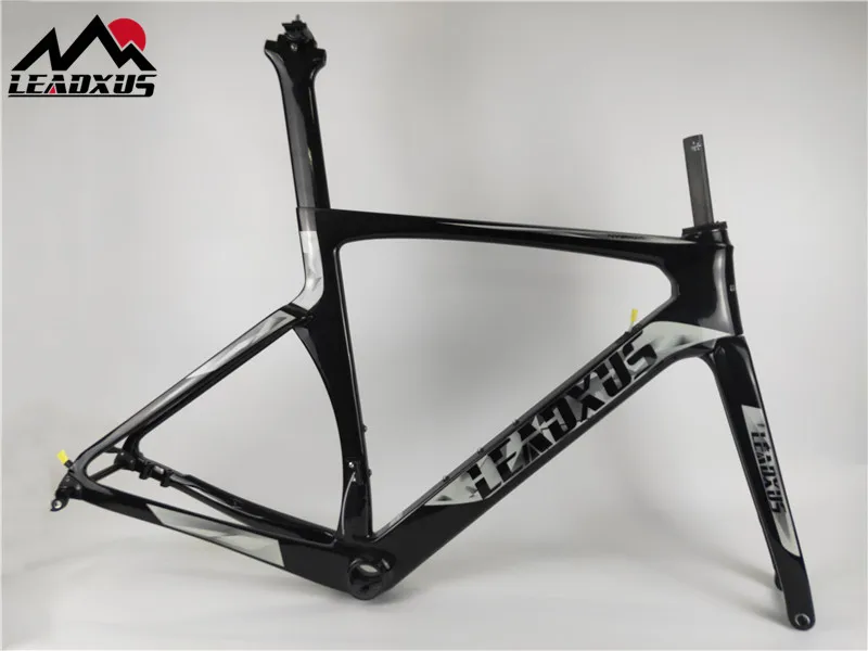 Clearance LEADXUS 2019 Newest Disc Brake Aero Carbon Fiber Road Bike Frame Road Aero Racing Bicycle Frame&Handlebar 45/47/49/52/54/56/58cm 3