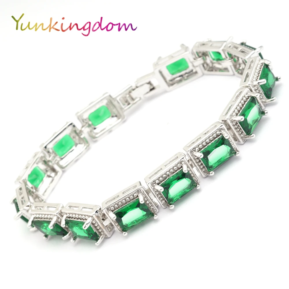

Yunkingdom Full inlay square cubic zirconia bracelets female Jewelry Accessories elegant charming bracelet