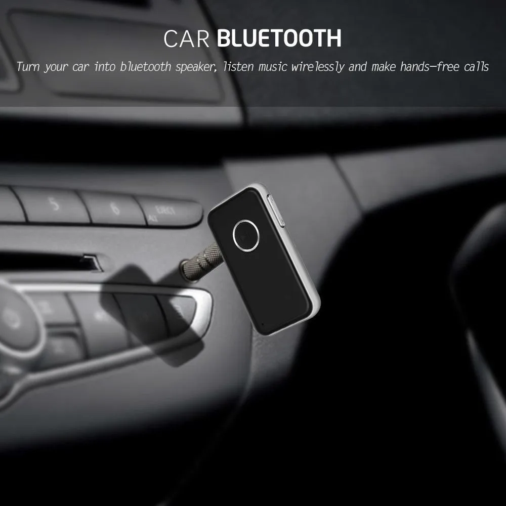 Мини Bluetooth V4.1 аудио приемник 3,5 мм Беспроводной адаптер с микрофоном громкой связи Bluetooth гарнитура для авто