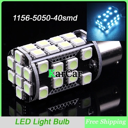 

10PCS/Lot 1156 BA15S 5050 40SMD LED Car Rear Tail Lights 7506 P21W Reverse Lamp Ice Blue, 12V 1141 LED Stop Light 1003 Fog Lamps