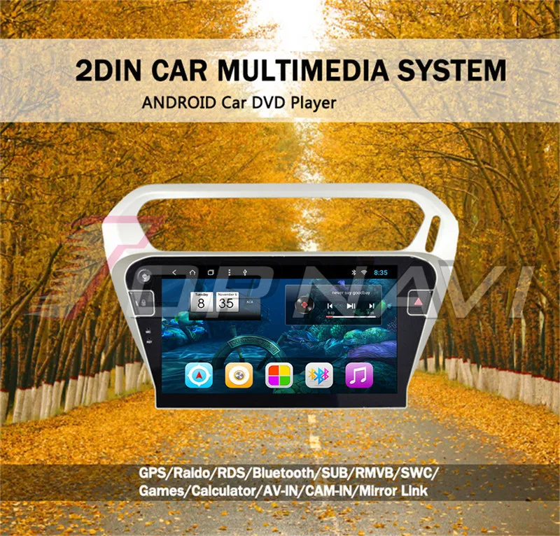 Discount Autoradio 10.1" Android 8.1 Octa Core Car GPS Navigation For Peugeot 301 2014 Stereo Auto Radio Multimedia Audio NO DVD 2 din 4
