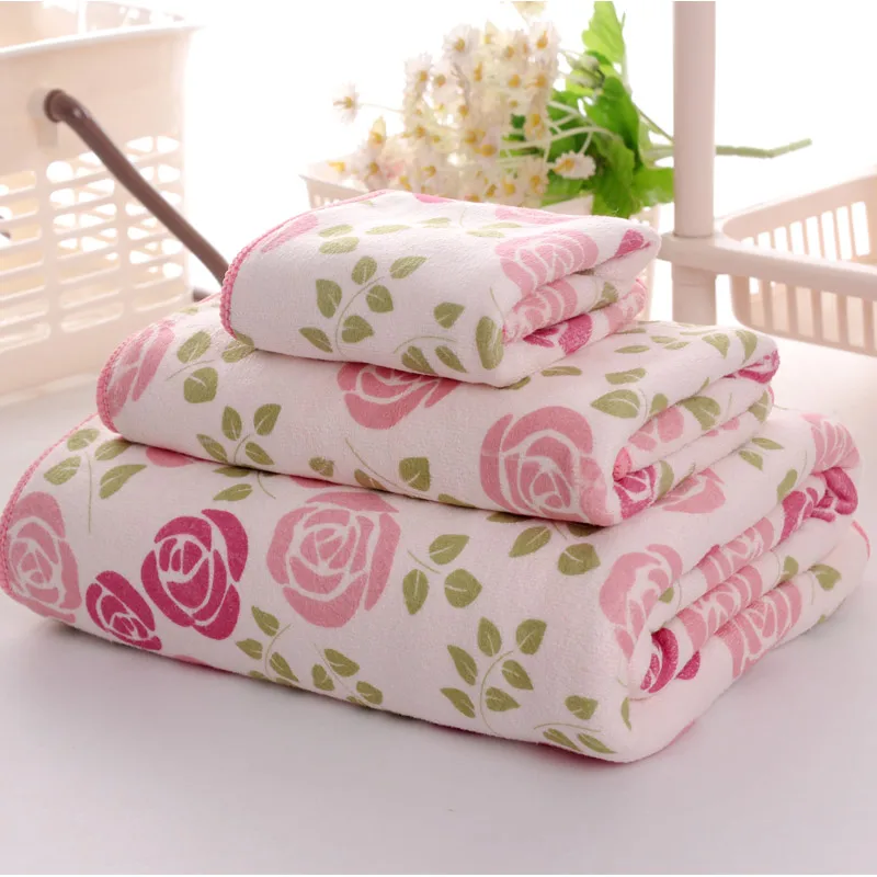 Freeshipping 3pcs/lot Towel Set Handkerchief+Face Cloth+Bath Towels