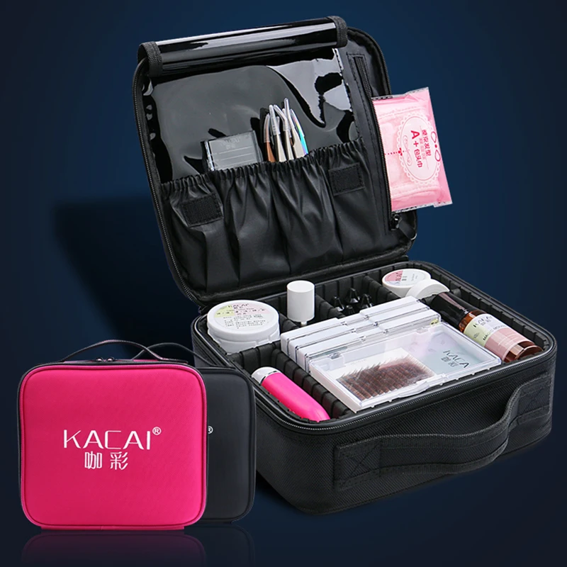 travel cosmetic bag with compartments