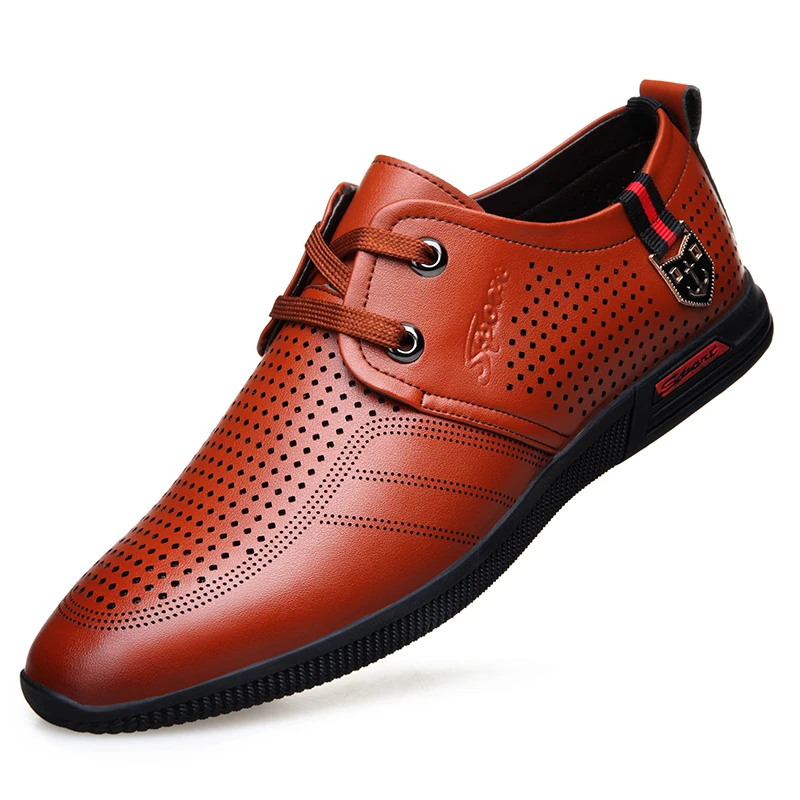 

Men's Shoes Genuine Leather Rubber Soles Men Formal Shoes Lace Up Casual Business Men Big Size 38-44 Men Designer Shoes DA054