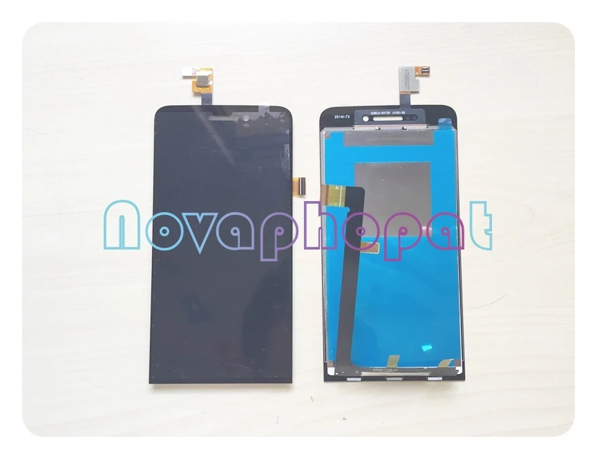 Novaphopat 100% протестированный Черный сенсорный экран для Wiko Воск ЖК дисплей дигитайзер сенсор сборка Замена +