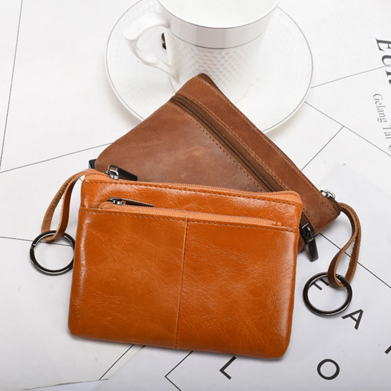 

Coin Purse Mini Multi-function Small Card Bag Retro Zipper Key Bags Women Clutch Bag Men Short Bag