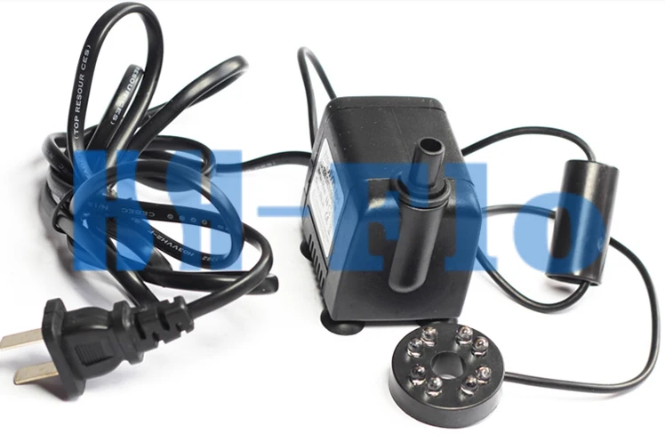 7W Fall Hydroponic Submersible Pump Aquarium Water p for Fish Tank Fountain With 8 LEDS | Обустройство дома