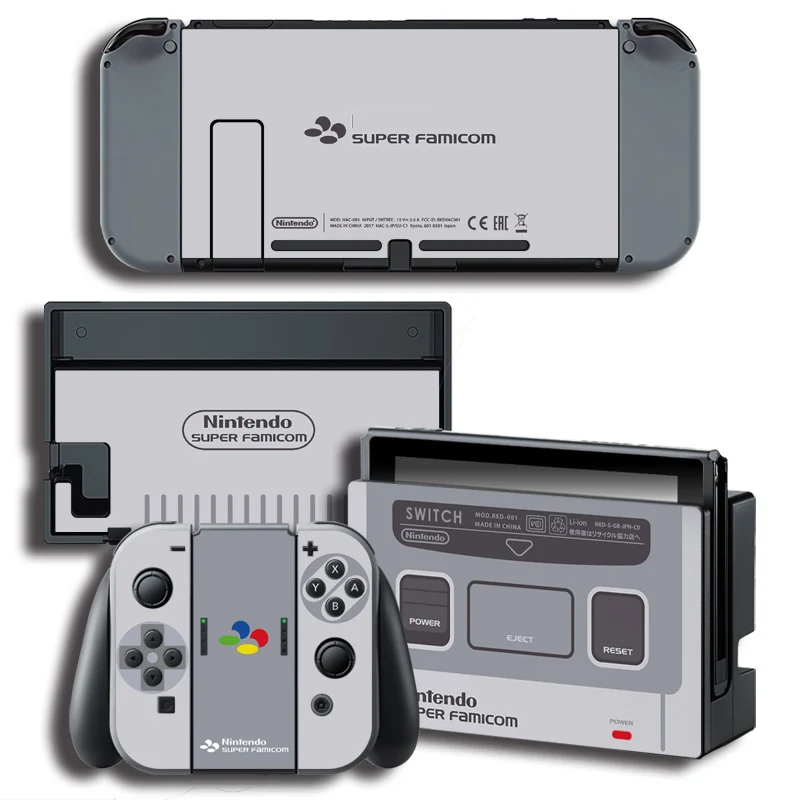 

Vinyl Skin Protector Sticker for Limited Machine for Nintend Switch NS Console + Controller + Stand Holder Protective Film gray