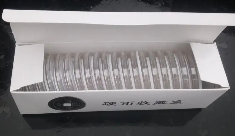 

20pcs/set Clear Coin Capsules Caps Transparent Coincapsules For Coins Protective box 100Set