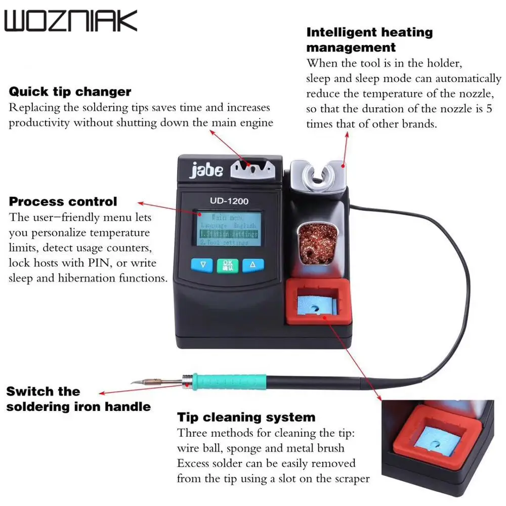 £154.98 Jabe Ud 1200 Precision Smart Lead Free Soldering Station 25s Rapid Heating