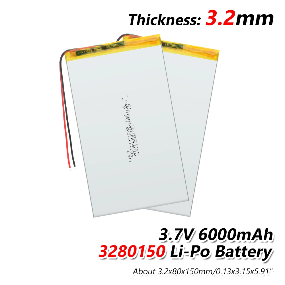 3280150 6000mAh литий-ионный Литий-полимерный литий-полимерный аккумулятор для psp планшета DVD MID gps электронная книга power Bank 3,7 V 3280150 Lipo батарея