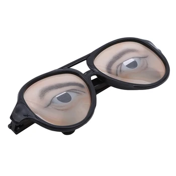 

New Men And Women Funny Glasses Plastic 2/3D Performance Props Christmas April Fools Day Whole Person Toys 2019 Hot Sale