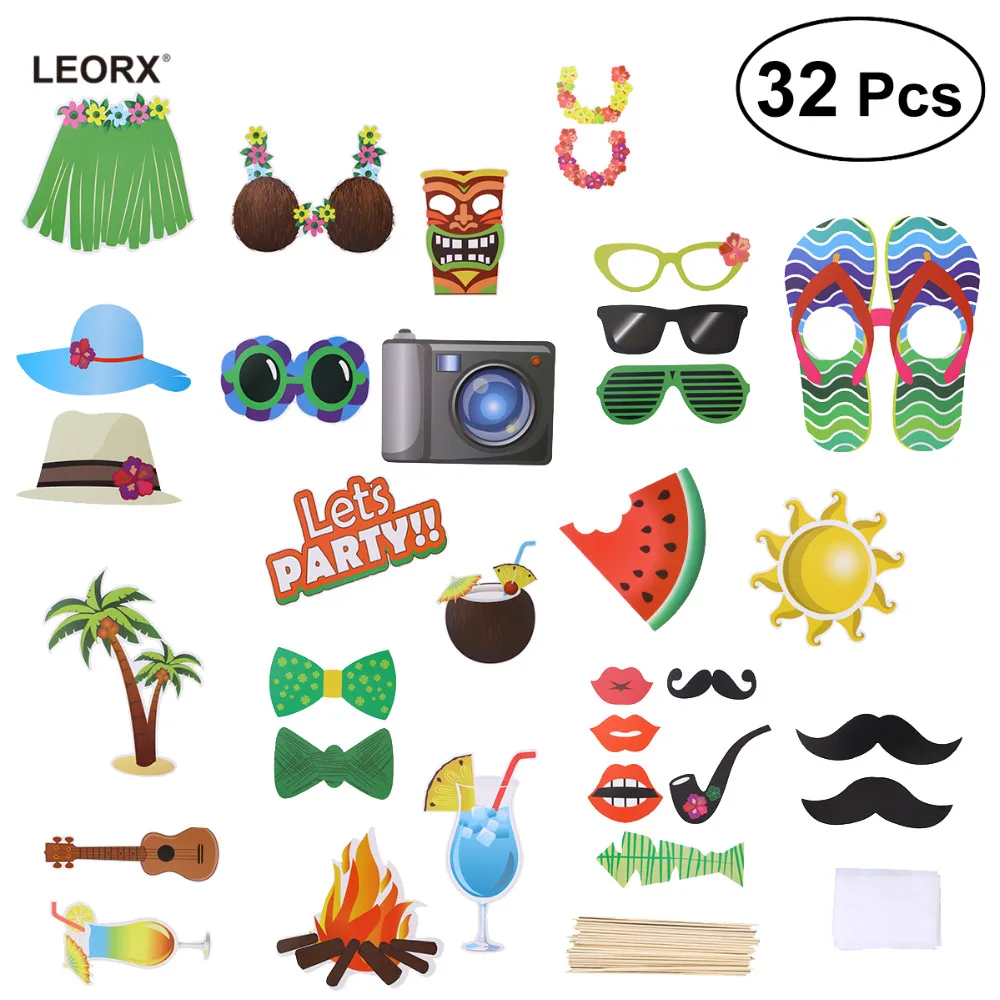 

32pcs Toy hat for Luau Photo Kids Party Hawaiian Party Cap for Summer Beach Pool Luau Kids Party Decor DIY Kit Hat