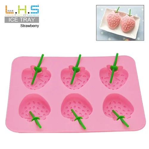 Candy color food-grade silicone strawberry shaped ...