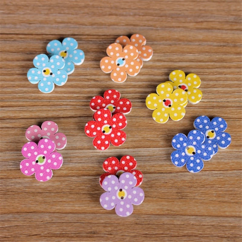 50Pcs-lot-Wooden-Buttons-2-Holes-Mixed-Wood-Sewing-Buttons-15MM-Flower-Shaped-Buttons-Crafts-Sewing