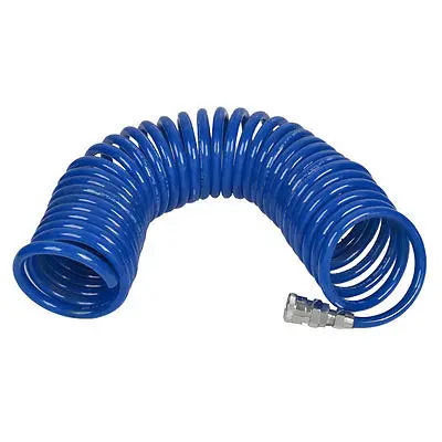 Polyurethane PU Recoil Pneumatic Spiral Hose Tube With Connector NEW 