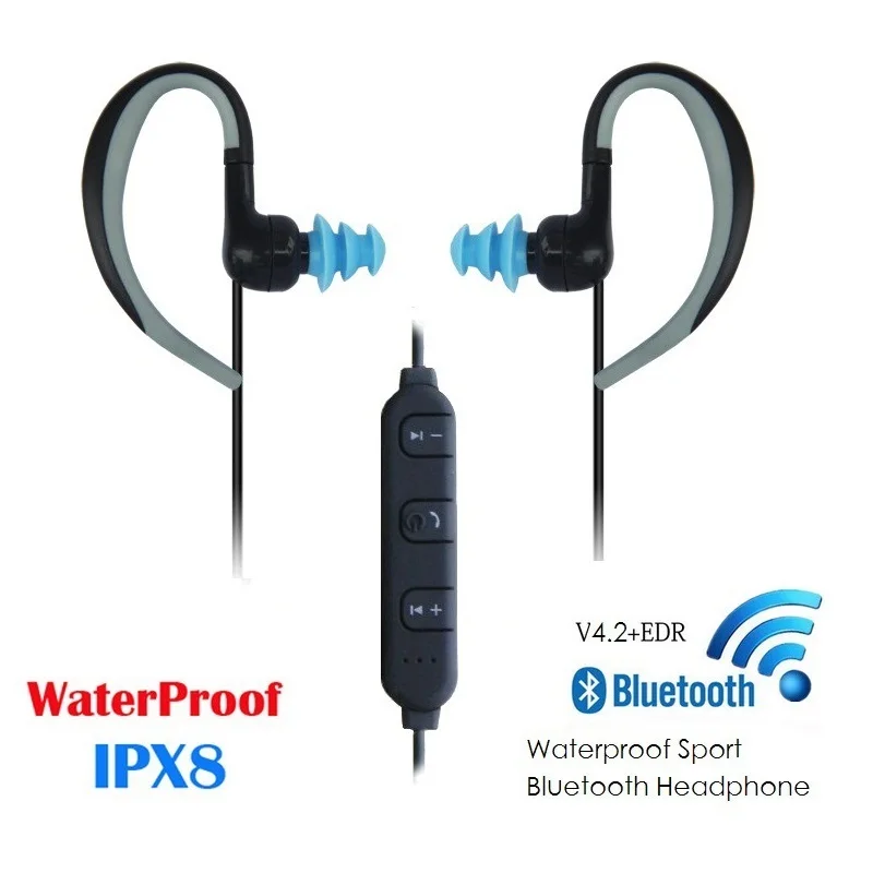 Водонепроницаемые наушники BY.ideal IPX8 Bluetooth для плавания бега 4 2 USB 0 60 мА · ч