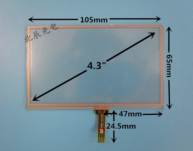 

original new 4.3-inch resistive touch screen portable navigation industrial microcontroller MP3 MP4 105 * 65