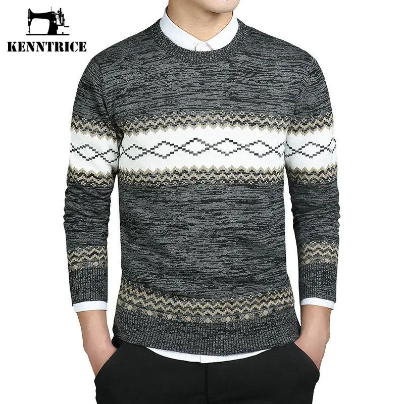 KENNTRICE Mens Sweaters Argyle Pattern Sweaters Basic Men