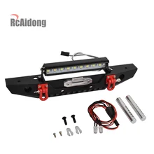 1/10 RC Car Metal Front Bumper & LED Light for Traxxas TRX-4 TRX4 Axial Scx10 Scx10 II 90046 90047 1/10 RC Crawler Car 1/10 RC Car Metal Front Bumper & LED Light for Traxxas TRX-4 TRX4 Axial Scx10 Scx10 II 90046 90047 1/10 RC Crawler Car