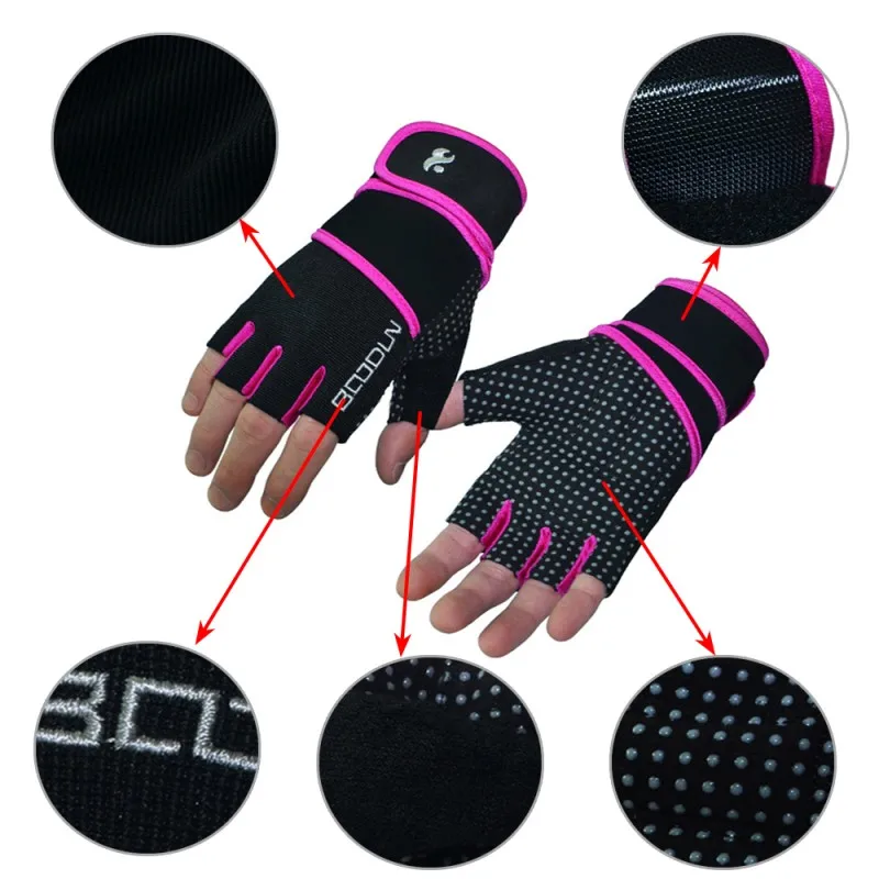 Wrist Wrap Training Crossfit Gloves Gym Fitness Exercise Body Building Dumbbell Gloves Weight Lifting Half Finger Gloves