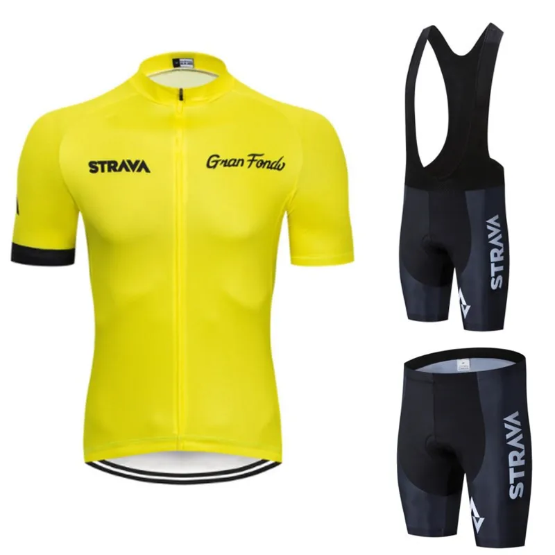 STRAVA Pro Wielertrui набор неоновый Грин MTB гоночные фиеты Kleding Zomer горный фиет Kleding Fietsen набор fietskleding