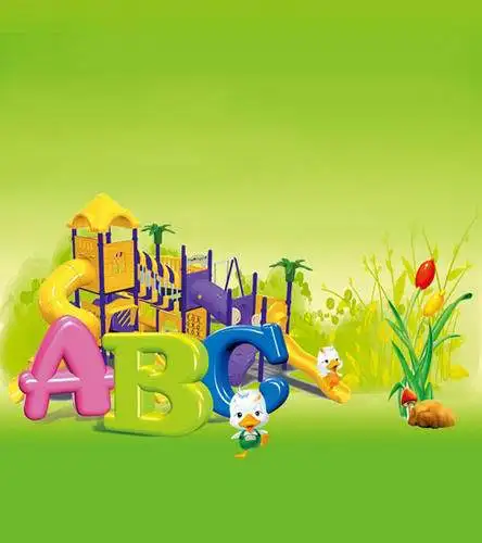 8x8FT Green Grass Field Slide Playground Donald Duck Kids ...