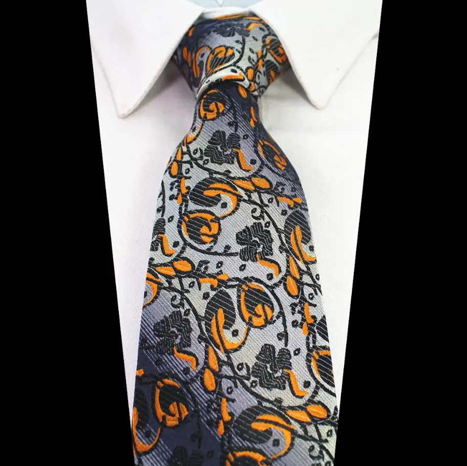 Ricnais дизайн 8 см мужские галстуки Пейсли в клетку шёлковый жаккард тканый галстук для шеи цветочные галстуки для мужчин костюм бизнес Свадебный галстук - Цвет: 55