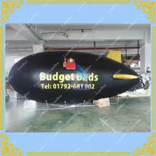 6 м/20 футов длинные черные надувные блимп с вашим логотипом, надувной дирижабль рекламы с Цифровая печать логотипа