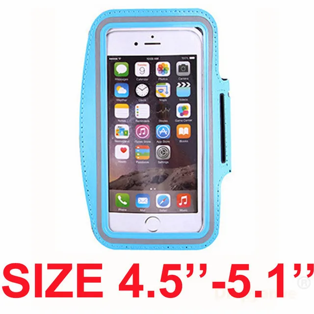 Нарукавная повязка для размера 4 ''4,5'' 4,7 ''5'' 5,5 ''6'' дюймовый спортивный держатель для сотового телефона чехол для Iphone huawei samsung Xiaomi телефон на руку - Цвет: Size 4.5--5.1(blue)