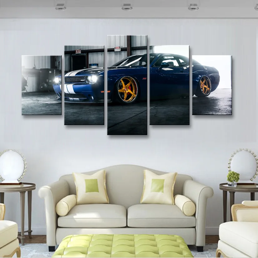 5 pieces high-definition print World famous car canvas oil painting poster and wall art living room picture C5-081 (3)