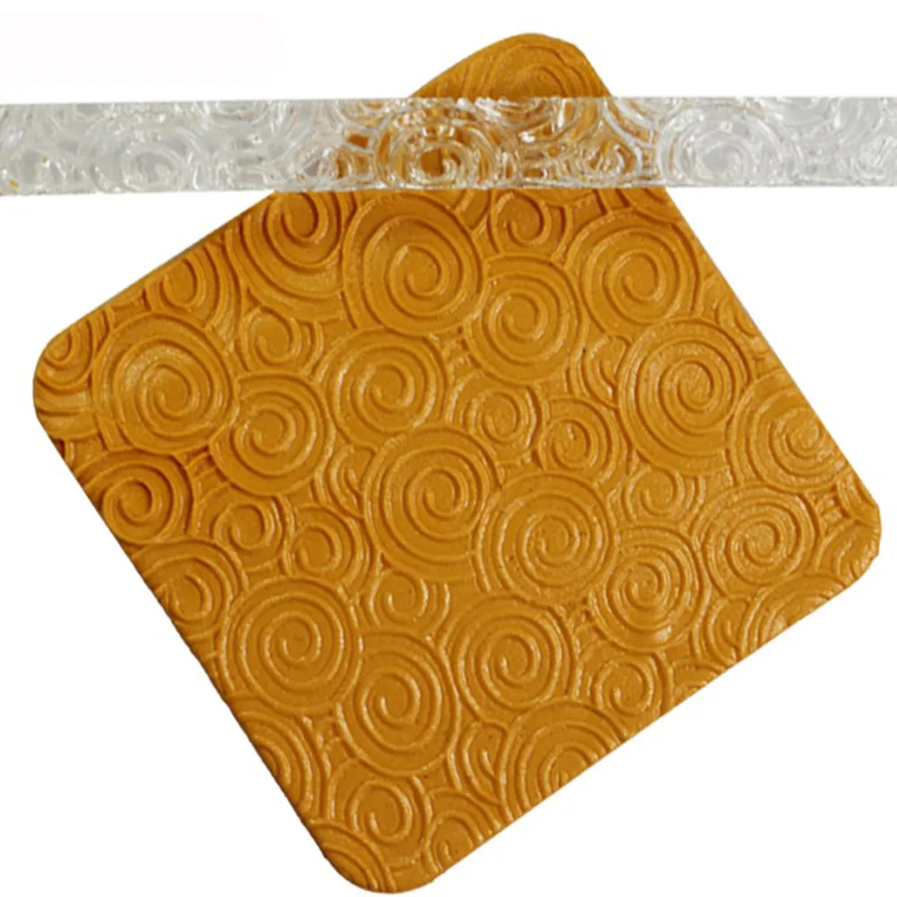 Текстурированная рельефная акриловая скалка для теста ручной работы ремесло торт печенье формовочный инструмент для разминания