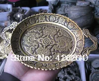 

China classic art pattern bronze Plate statue