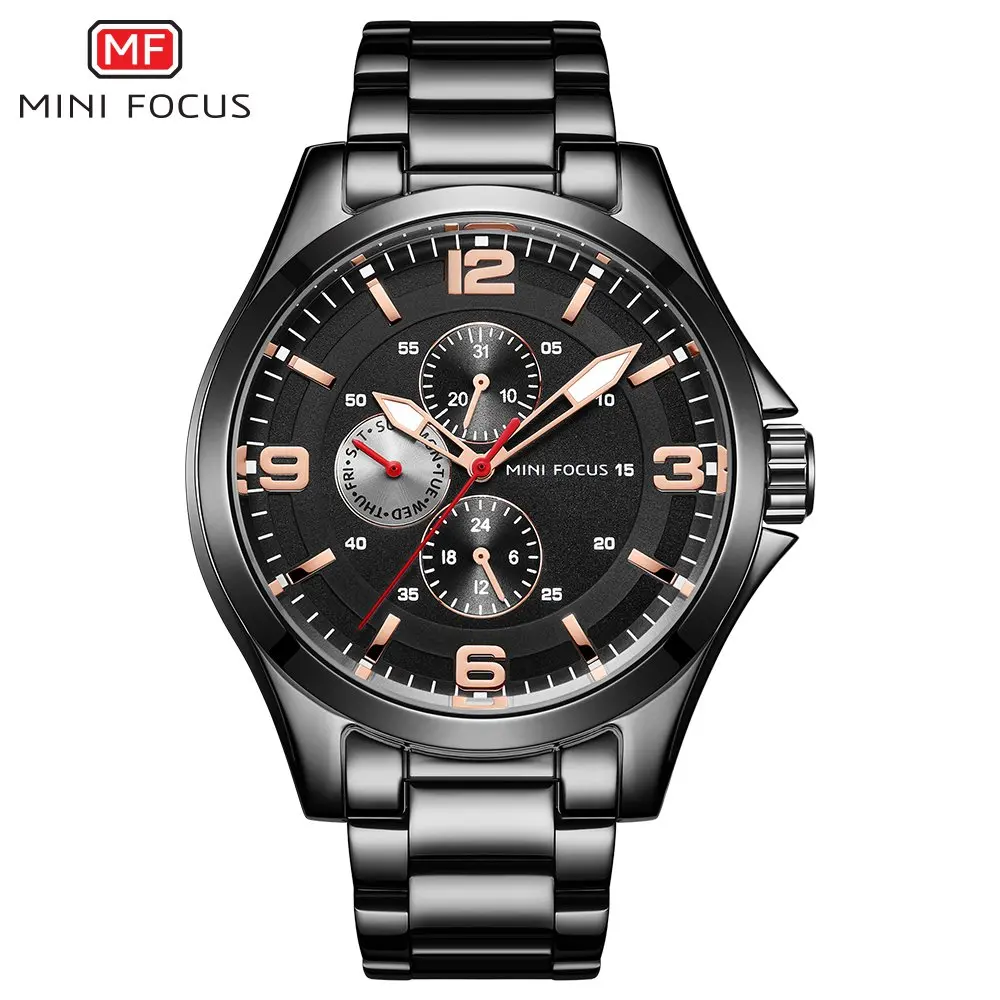 

MINIFOCUS Quartz Wrist Watch Men Waterproof Stainless Steel Mens Watches Top Brand New Luxury Men's Wristwatch Relogio Masculino