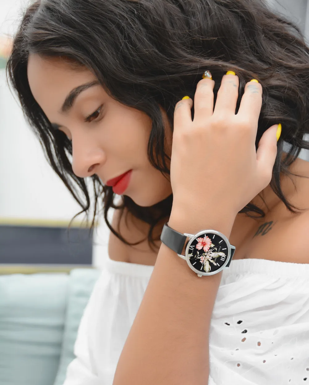 Lvpai Brand Women Bracelet Watch Fashion Rose Gold Flowers Leather Simple Women Dress Watches Luxury Business Clock Watch