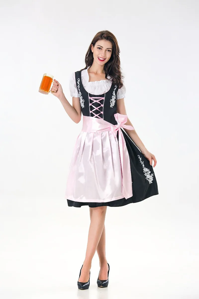 Для взрослых женщин Octoberfest Октоберфест маскарадное платье Bavaria Beer Girl Heidi Maid Dirndl наряд