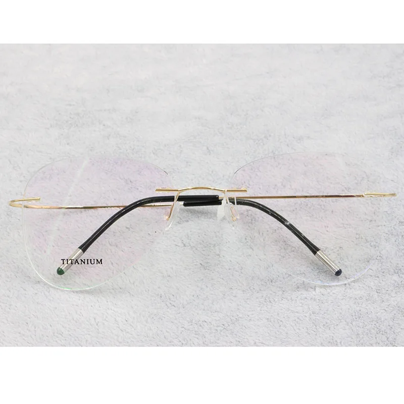 BCLEAR Titanium Rimless Eyeglasses Frames Optical Glasses for Men and Women