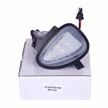 

2pcs Car Under Side Mirror Puddle 6 LED Turn Signal Light for Volkswagen VW Golf MK6 6 MKVI White LED Warning Light Side Lamp