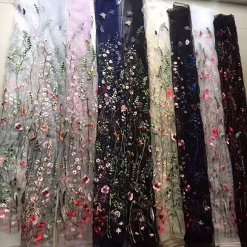 

2018 Latest French Nigerian Laces Fabrics High Quality Tulle African Laces Fabric Wedding African French Tulle Lace