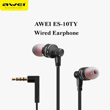 

Awei ES-10TY Universal Hi-fi Metal Heavy Bass Wired Earphone Earbuds with Mic