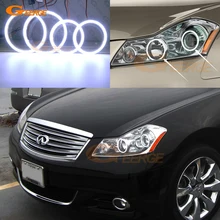 Для INFINITI M35 M45 2005-2010 ксеноновые фары отличное Ультра яркое освещение COB комплект светодиодов «глаза ангела» halo кольца