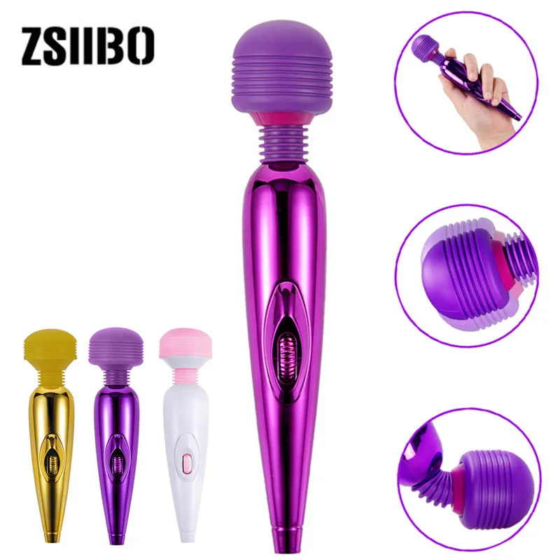 Vibrator or Woman Av Wand Massager Vibrator Waterproof Soft Dildo G Spot Clitoris Stimulator toys for adultsZDB27