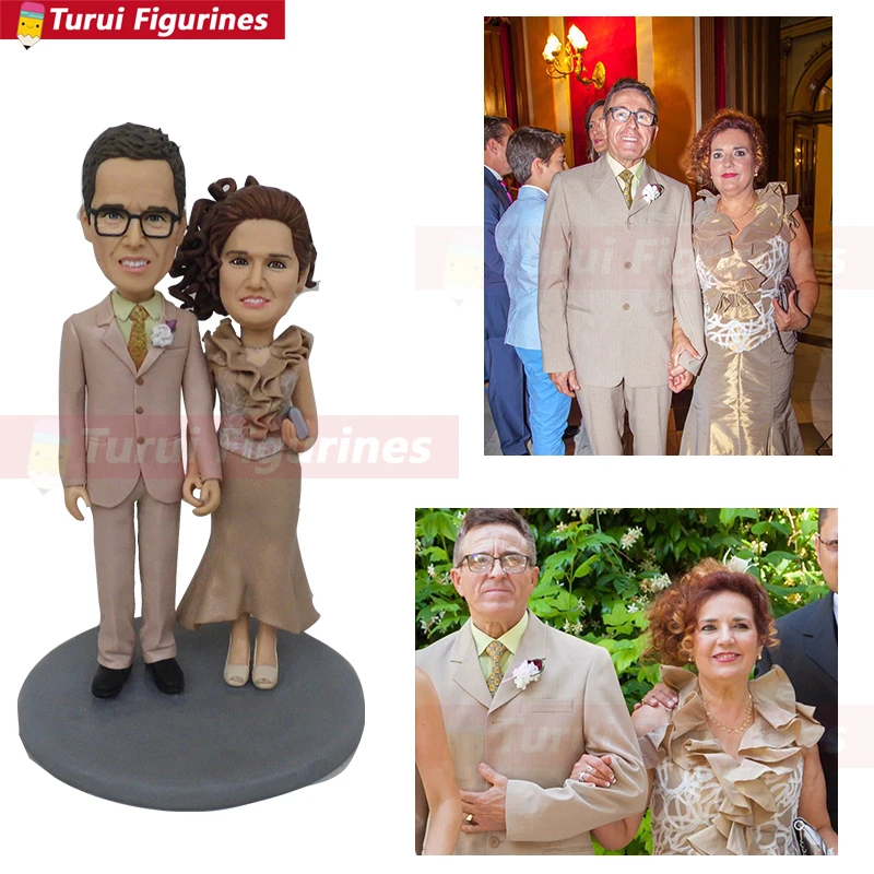 Coppia Di Anziani Bobblehead Figurine Miniverse Fantasy Figura Personalizzata Personalizzazione Uomo Reale Bambole Serventi Giocattolo Di Nozze