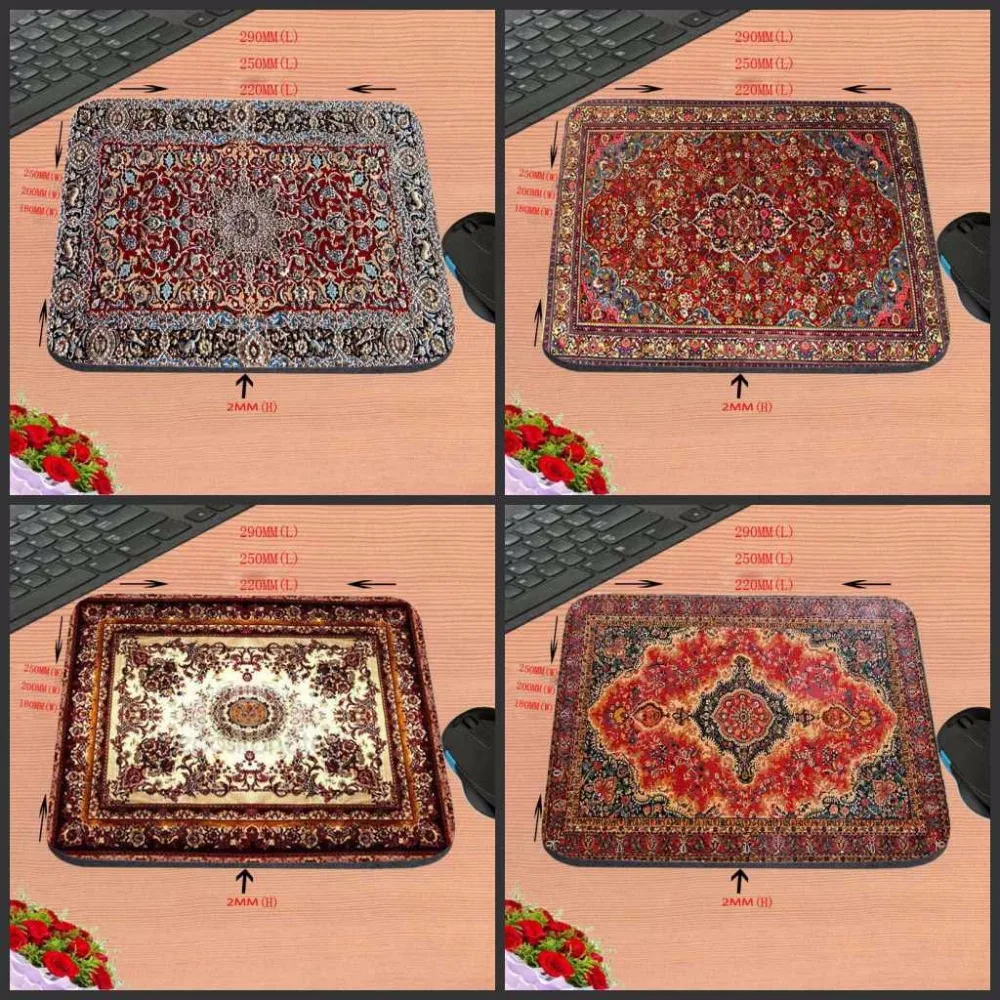 

Print Persian Carpet New Arrivals Computer Mouse Pad Mousepads Decorate Your Desk Non-Skid Rubber Pad NO Lock Edge Mouse Pad