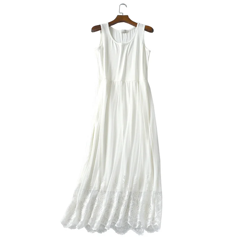 2019 new women one slips hot black white full slips lady intimates perspective lace dress