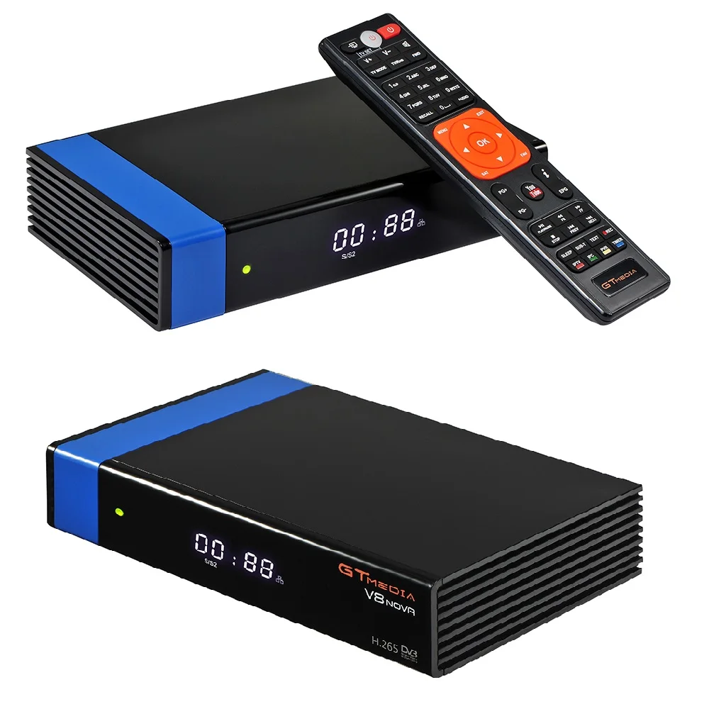 GTMEDIA V8 NOVA Satellite Receiver receptor DVB-S2 Built Wifi Dongle H.265 HD 1080P Spain Support PowerVu Biss GT media V8 Super GTMEDIA V8 NOVA Satellite Receiver receptor DVB-S2 Built Wifi Dongle H.265 HD 1080P Spain Support PowerVu Biss GT media V8 Super
