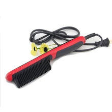 Hair Straightener Comb Ceramic Fast Heated Comb Professional Wet Dry Hair Straightener Electric Hair Brush Iron